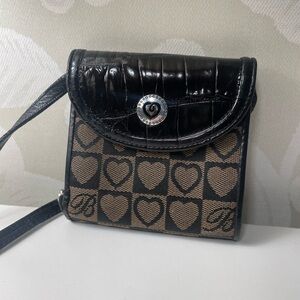 Brighton Black and Brown Heart Mini Bag
